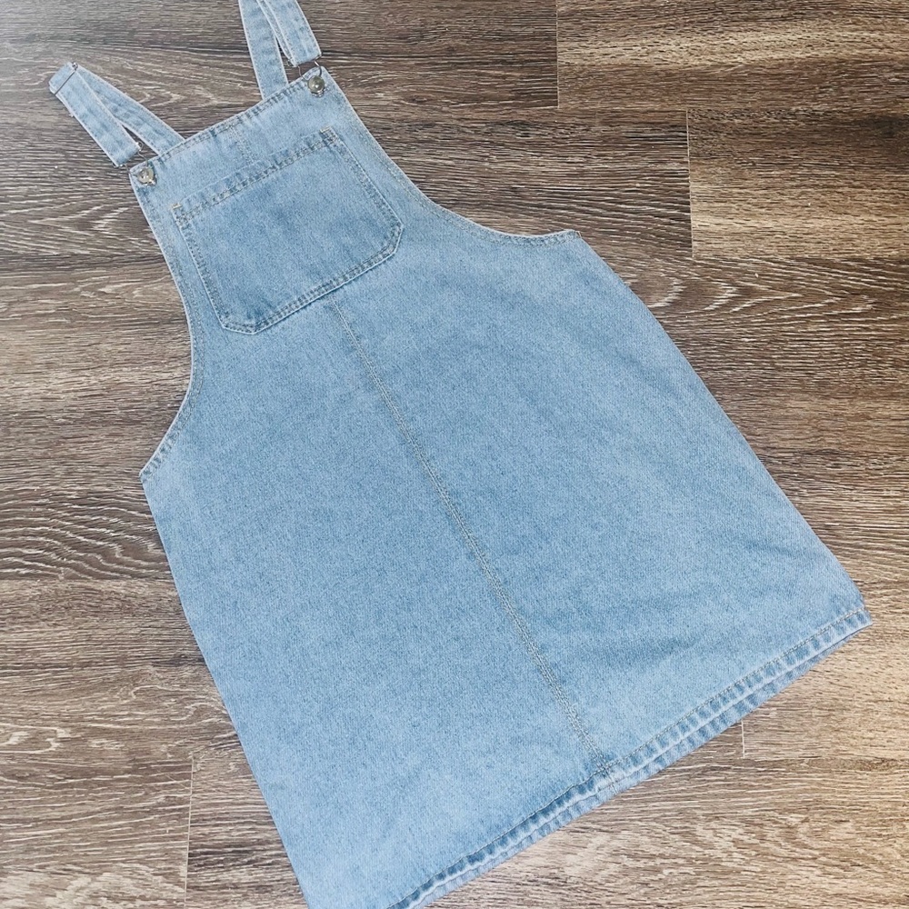 Light Blue Denim Overall Dress